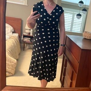 No. 6 Store NY - silk navy polkadot dress in their size 3 (L)